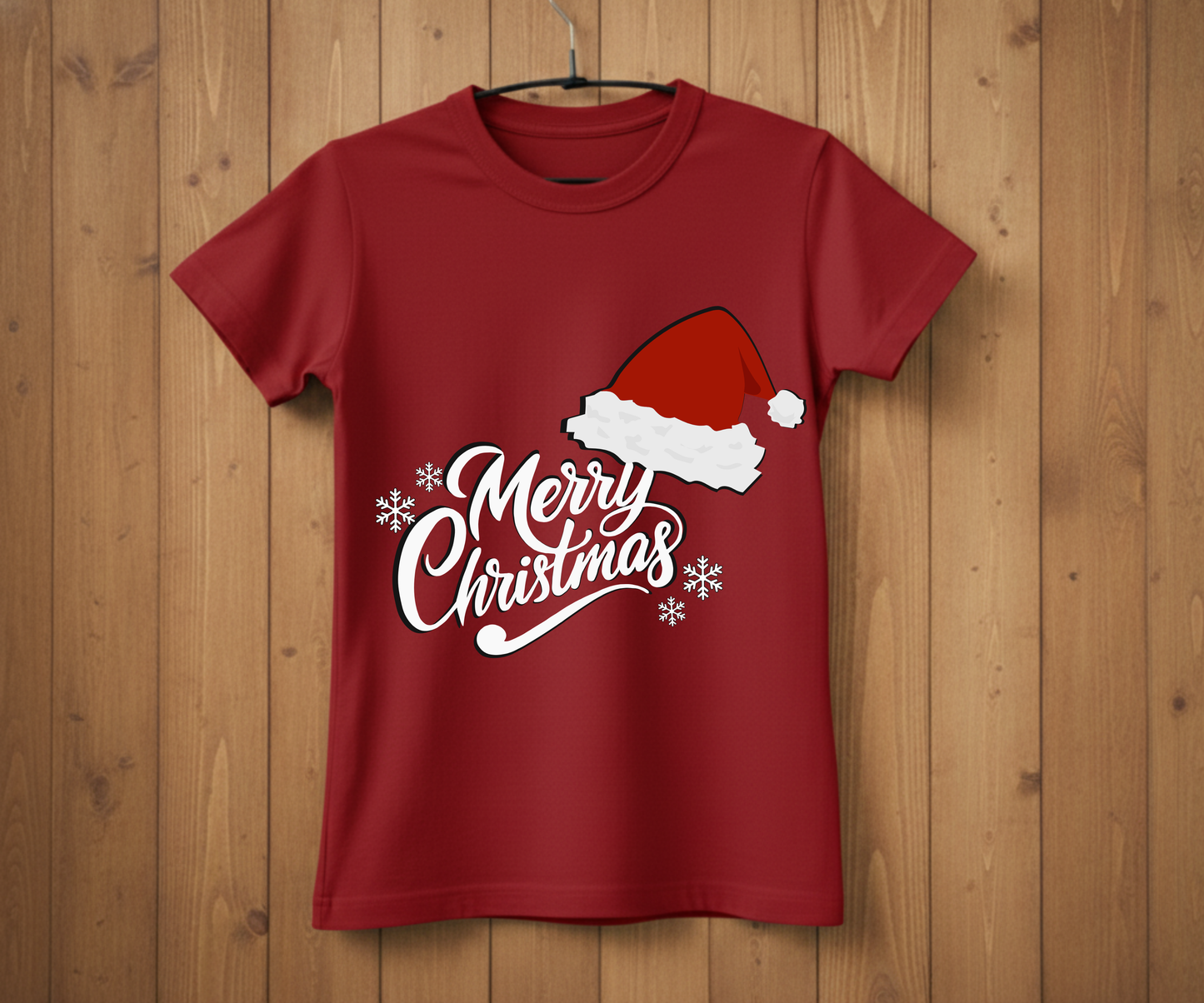 Christmas Prints – Merry Christmas Santa Hat DTF Transfer