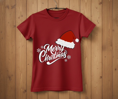 Christmas Prints – Merry Christmas Santa Hat DTF Transfer