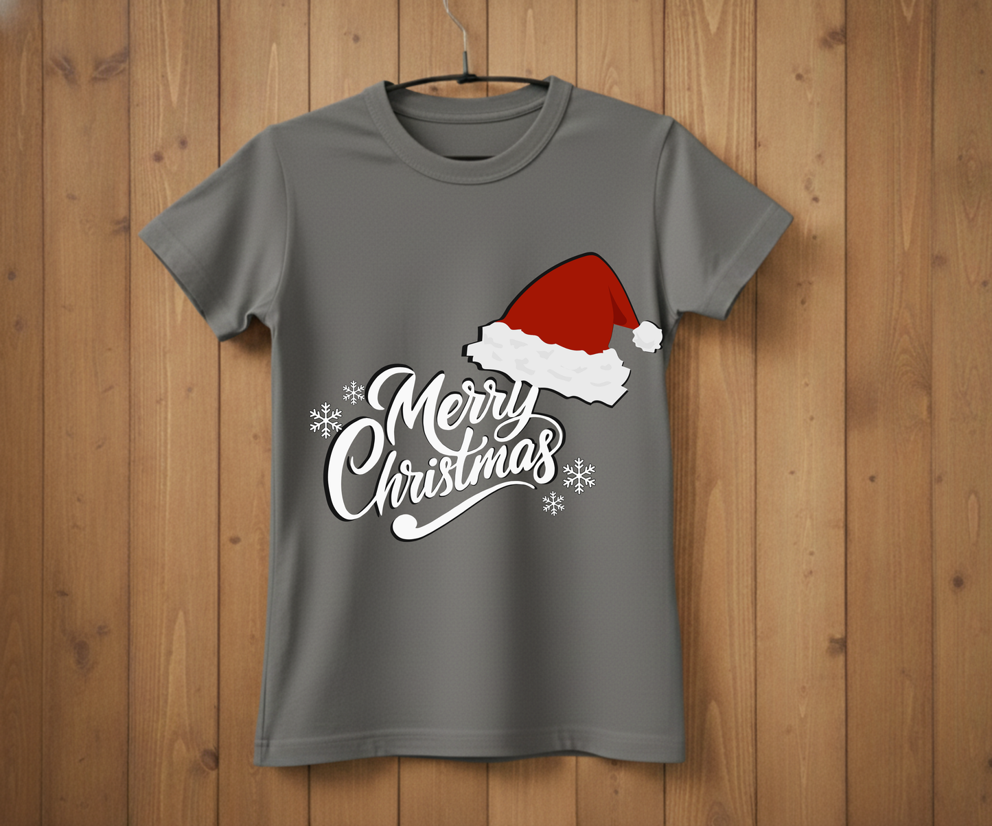 Christmas Prints – Merry Christmas Santa Hat DTF Transfer