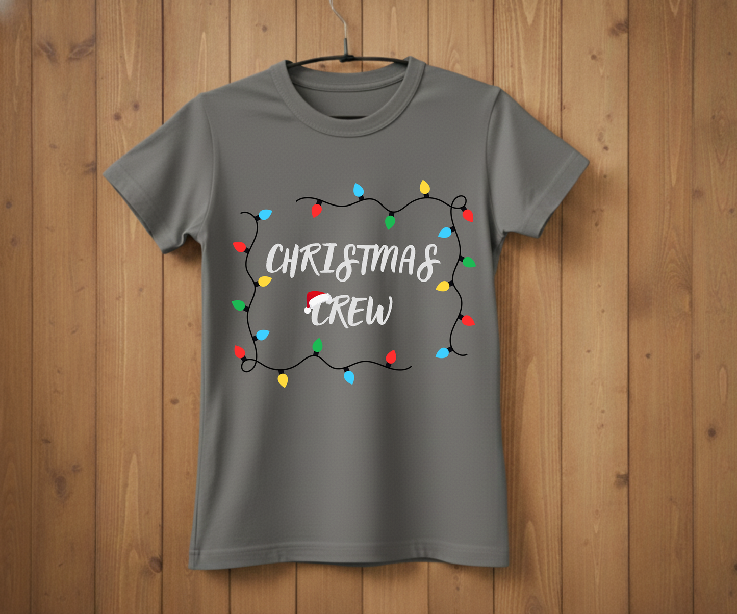 Christmas Crew T-Shirt – Festive Lights Holiday Shirt