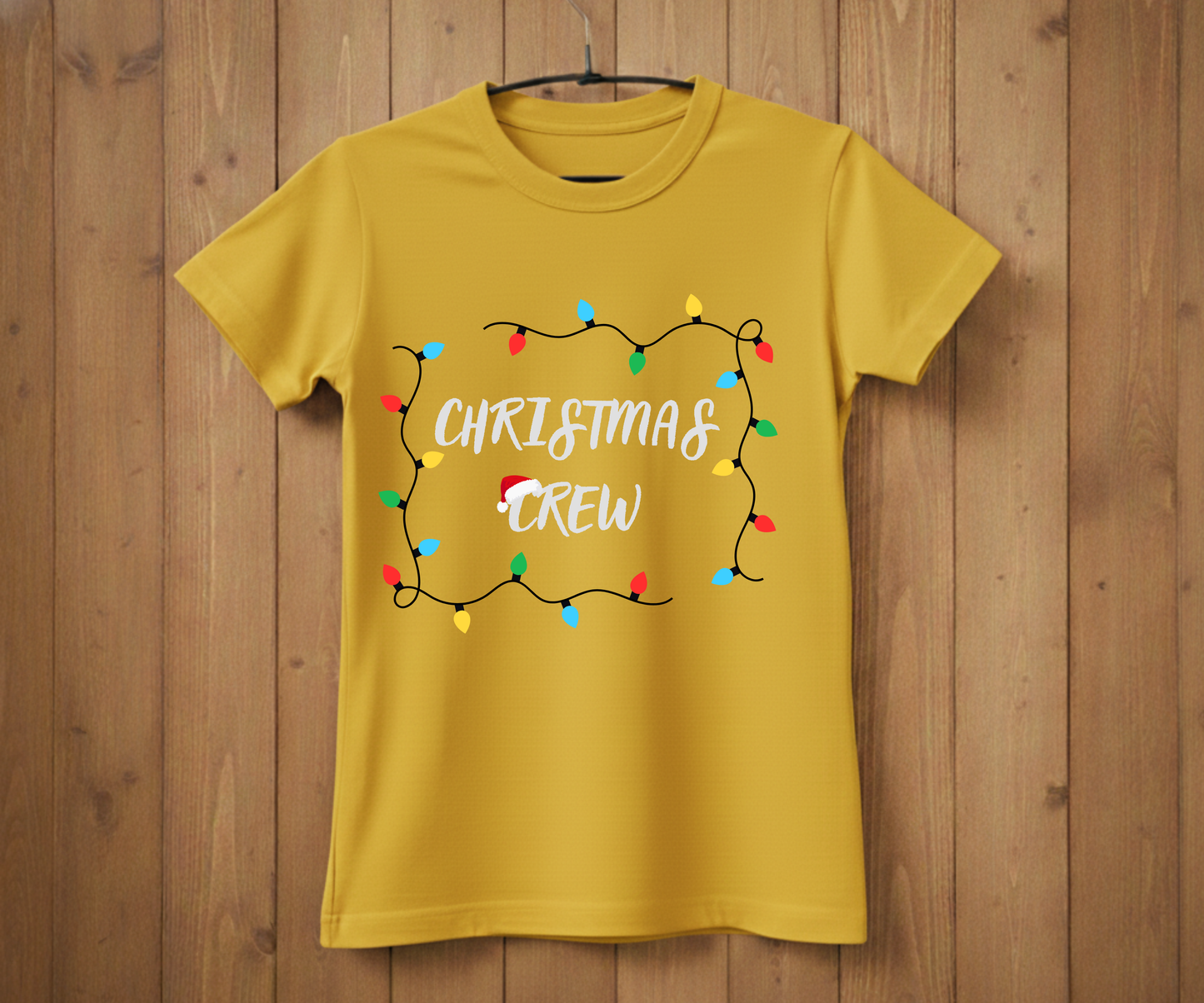 Christmas Crew T-Shirt – Festive Lights Holiday Shirt
