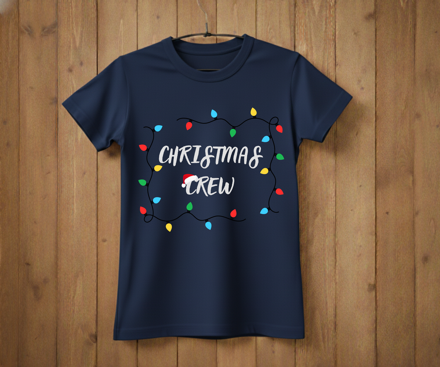 Christmas Crew T-Shirt – Festive Lights Holiday Shirt