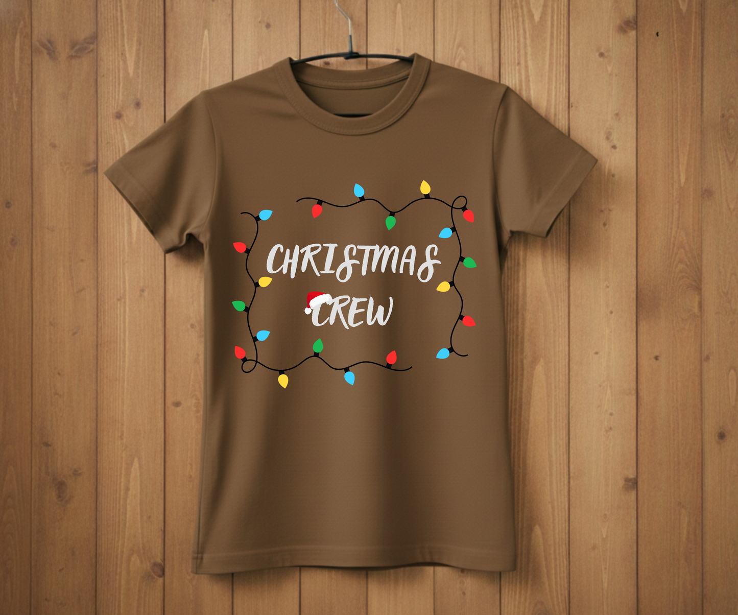 Christmas Crew T-Shirt – Festive Lights Holiday Shirt