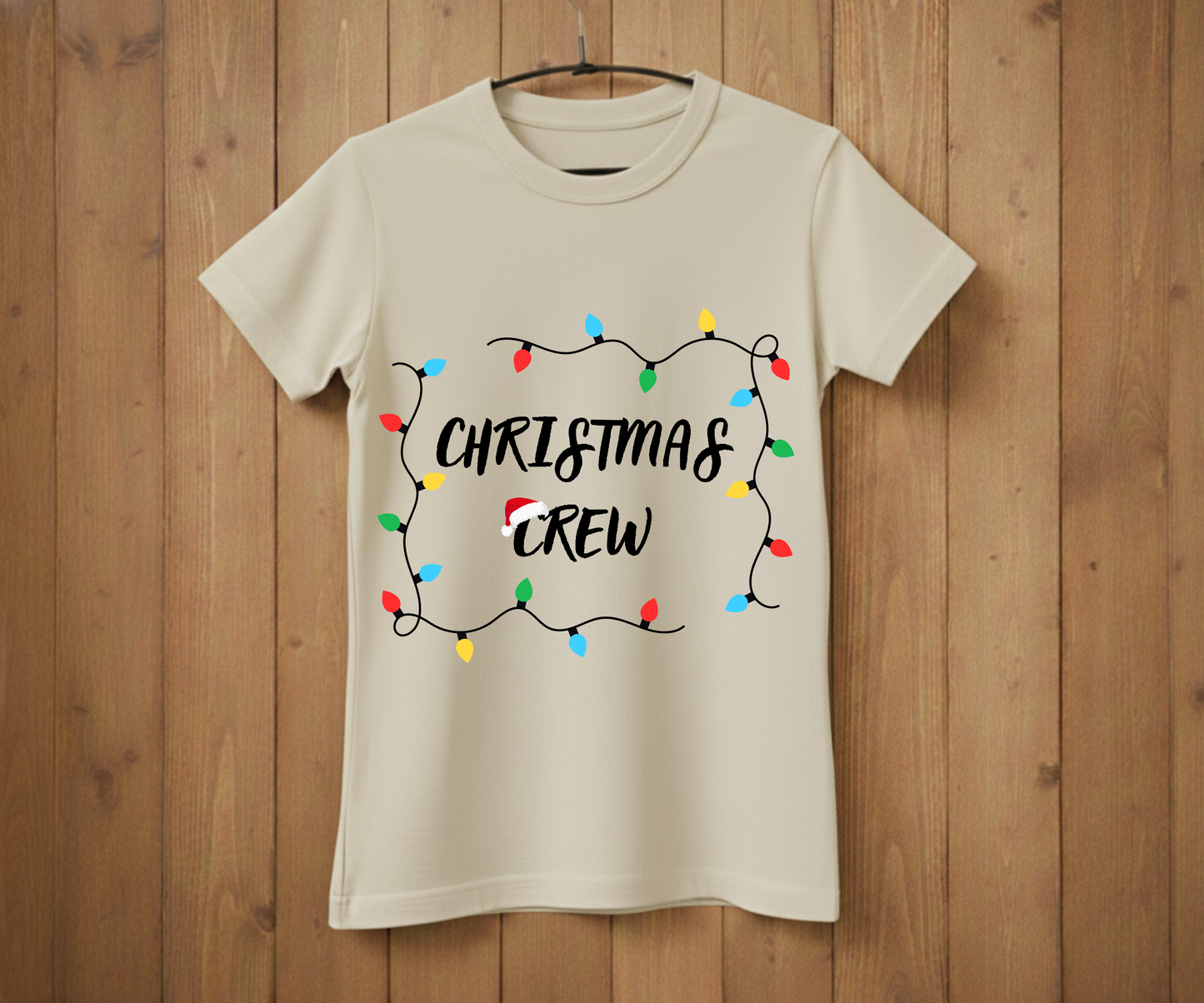 Christmas Crew T-Shirt – Festive Lights Holiday Shirt