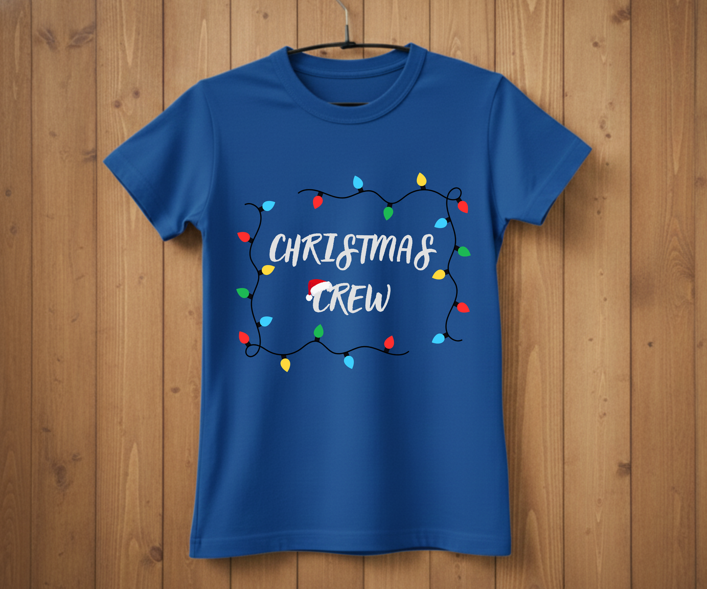 Christmas Crew T-Shirt – Festive Lights Holiday Shirt