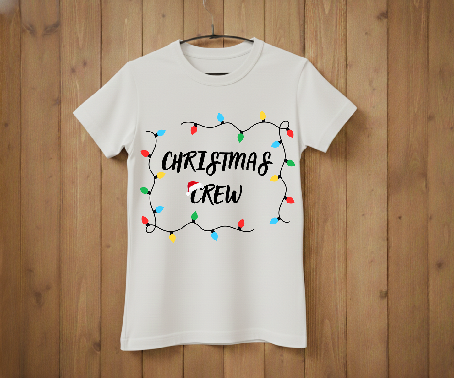 Christmas Crew T-Shirt – Festive Lights Holiday Shirt