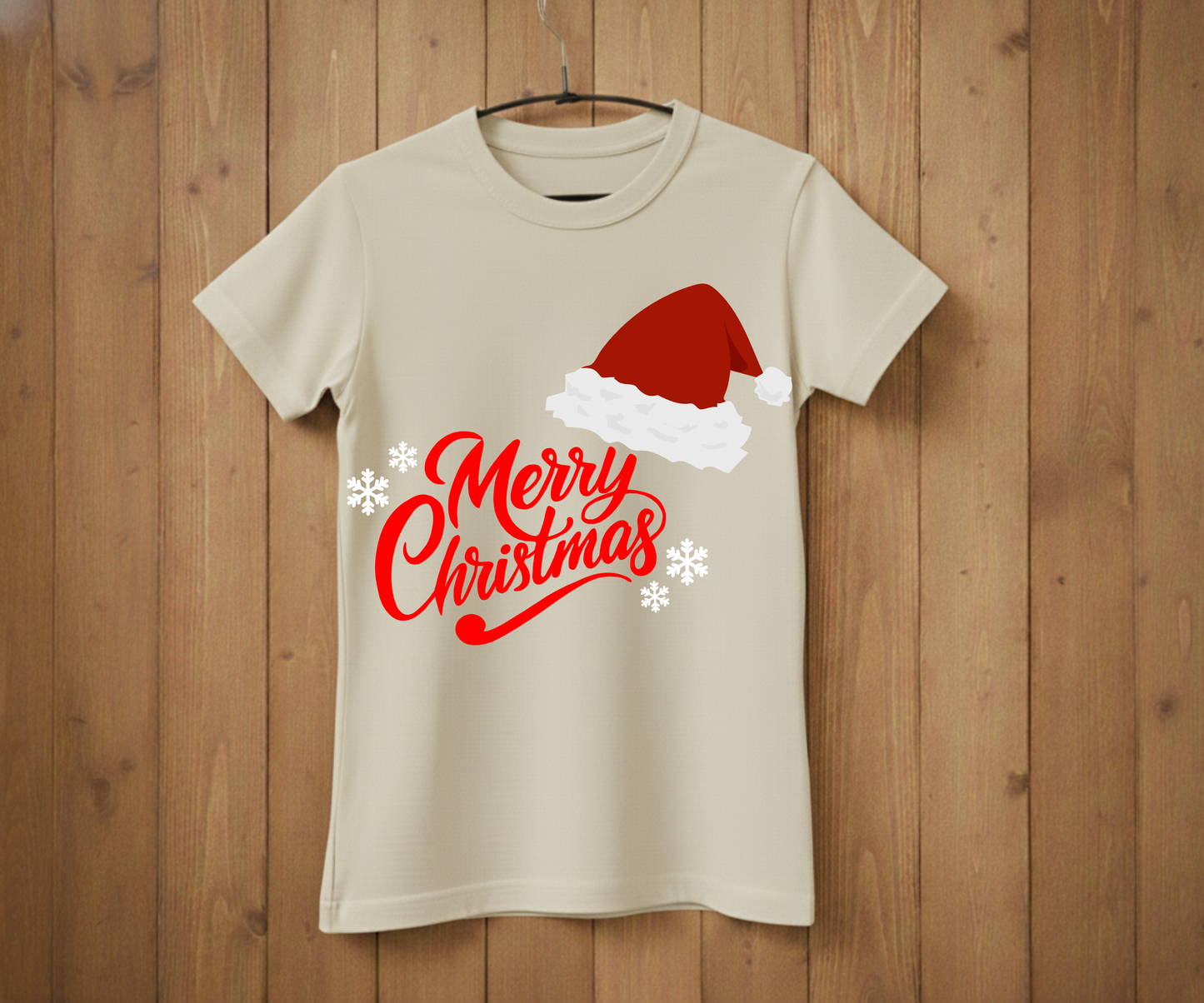 Christmas Prints – Merry Christmas Santa Hat DTF Transfer