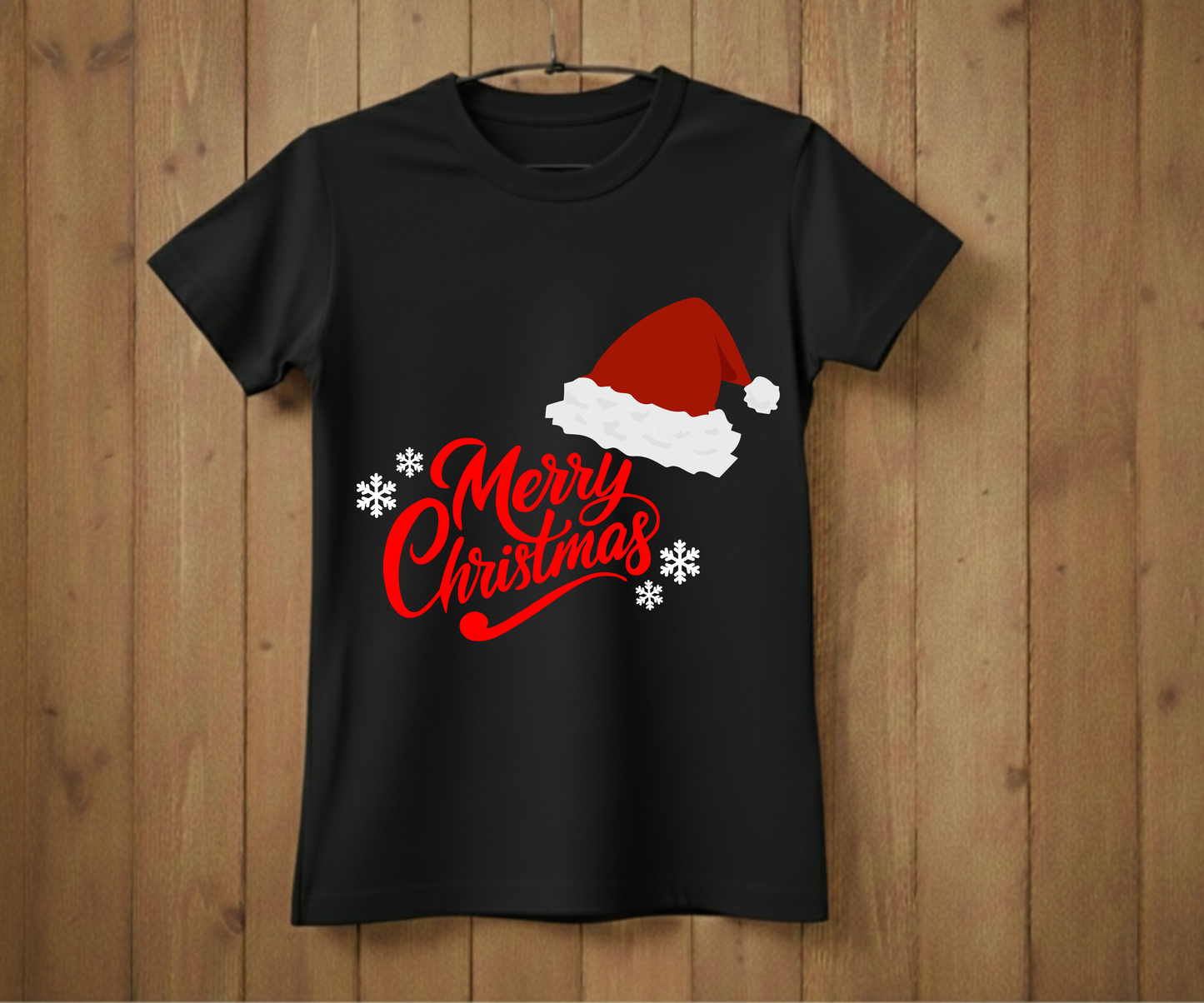 Christmas Prints – Merry Christmas Santa Hat DTF Transfer
