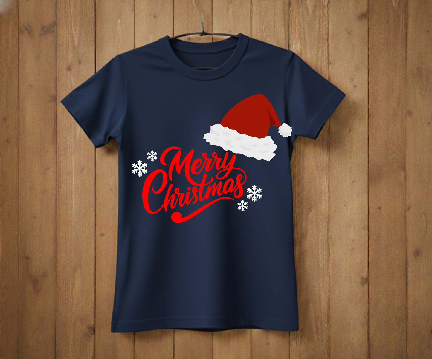 Christmas Prints – Merry Christmas Santa Hat DTF Transfer