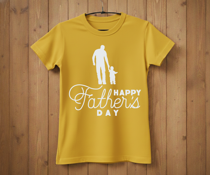 "Happy Father's Day" Silhouette T-Shirt - Graphic Tee