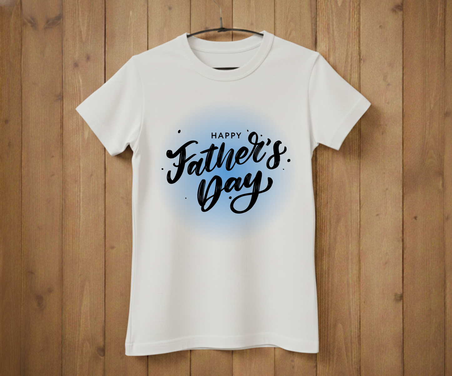 "Happy Father's Day" Blue Glow T-Shirt - Stylish Graphic Tee&nbsp;