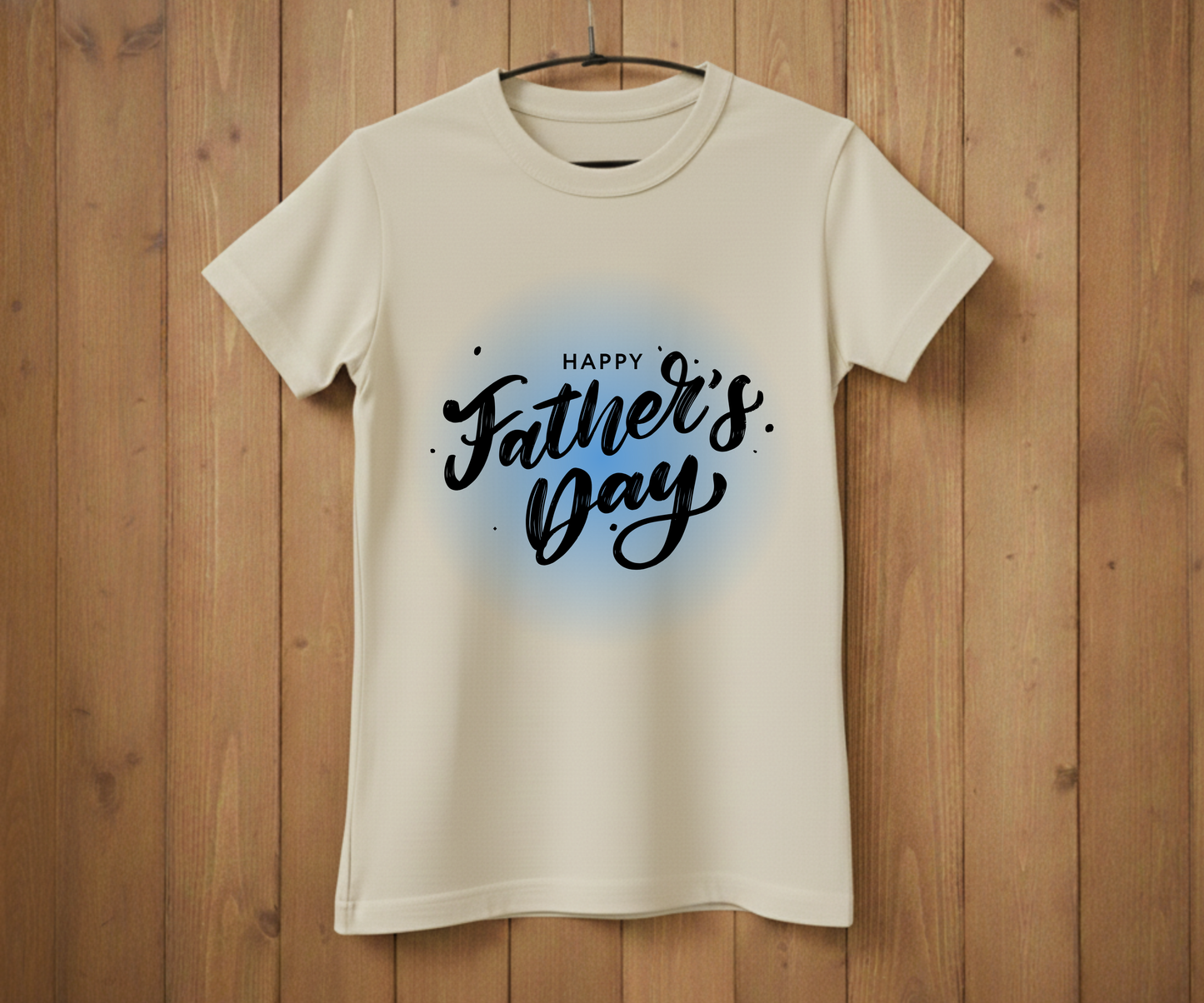"Happy Father's Day" Blue Glow T-Shirt - Stylish Graphic Tee&nbsp;