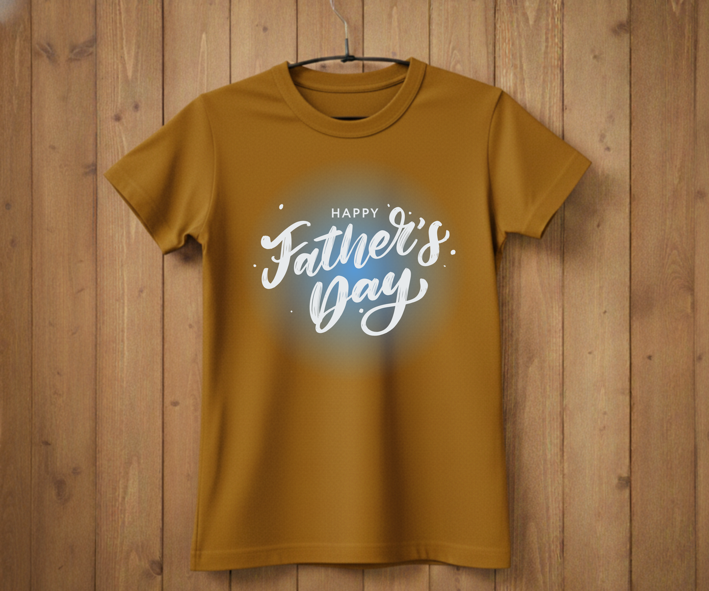 "Happy Father's Day" Blue Glow T-Shirt - Stylish Graphic Tee&nbsp;