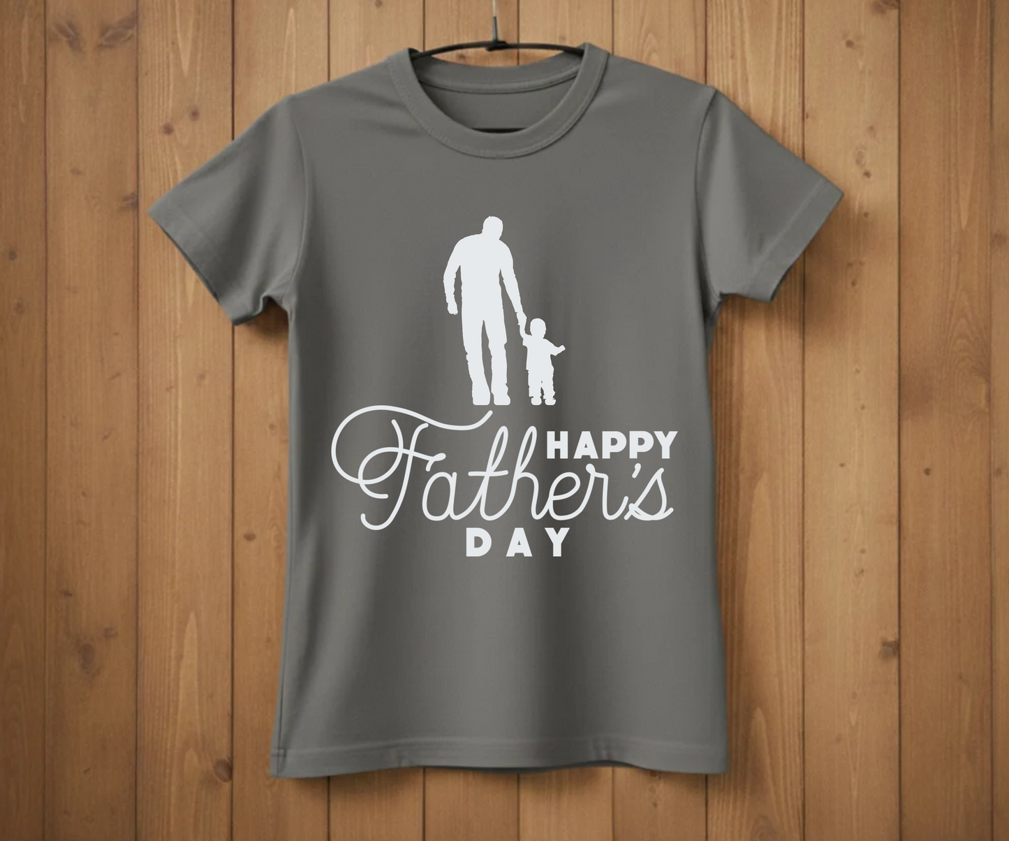"Happy Father's Day" Silhouette T-Shirt - Graphic Tee