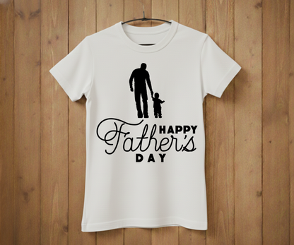 "Happy Father's Day" Silhouette T-Shirt - Graphic Tee