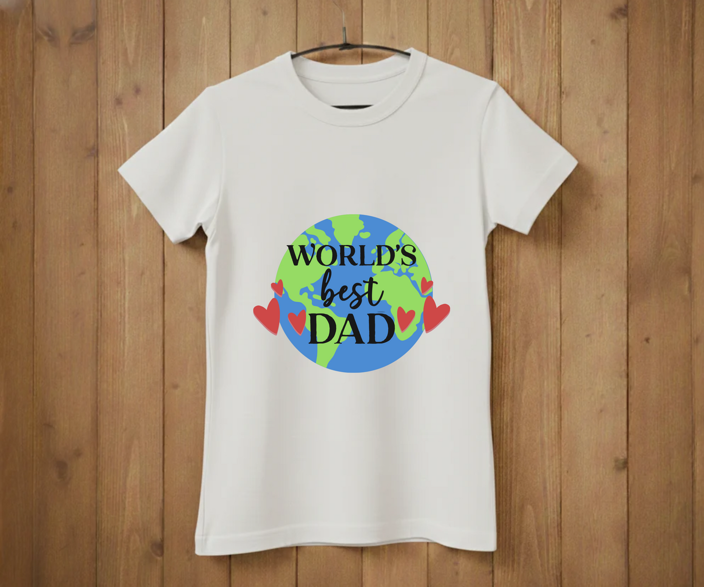 "World's Best Dad" Globe T-Shirt - Global Love Graphic Tee