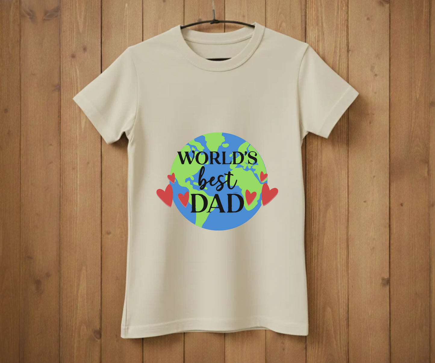 "World's Best Dad" Globe T-Shirt - Global Love Graphic Tee