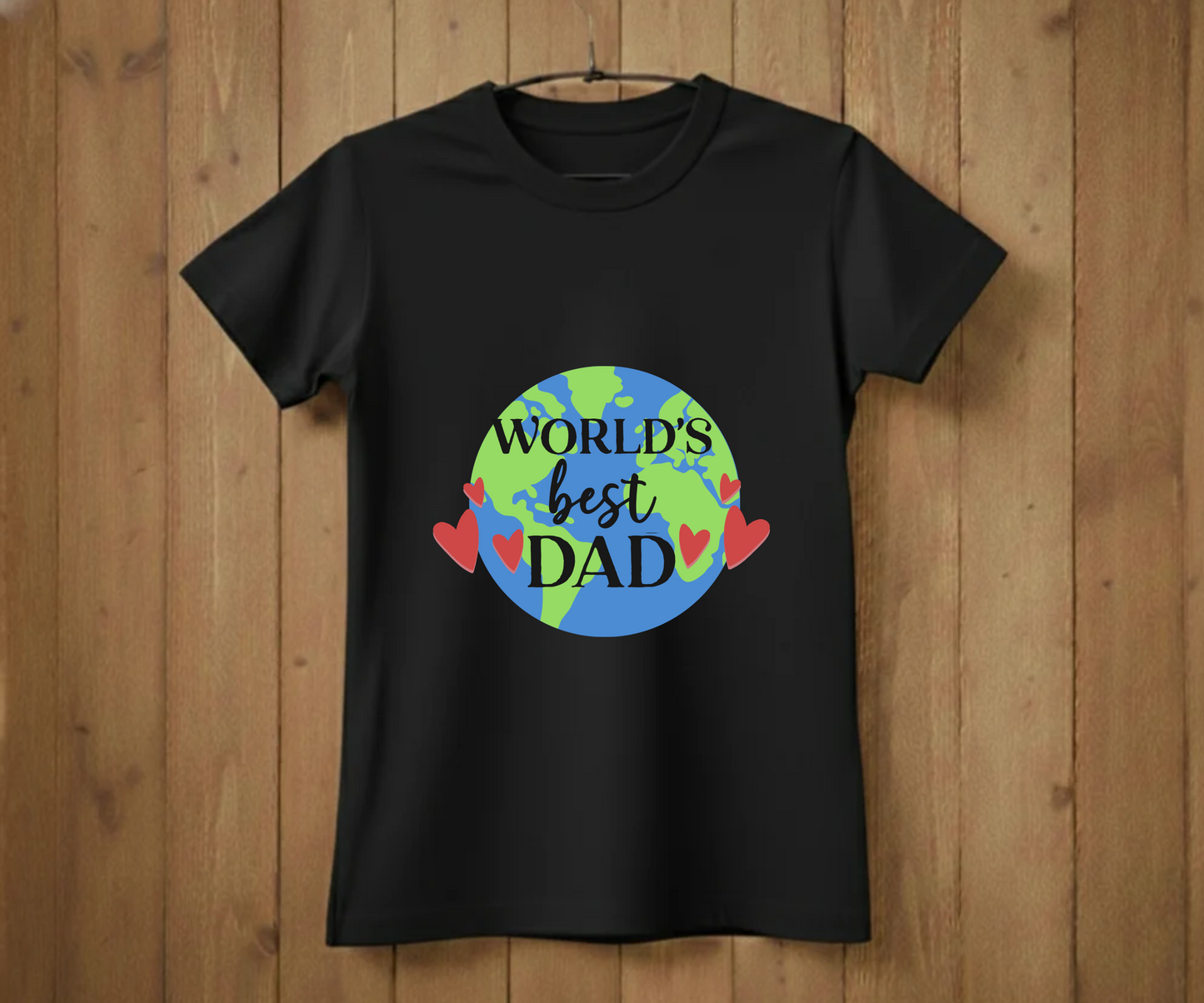 "World's Best Dad" Globe T-Shirt - Global Love Graphic Tee