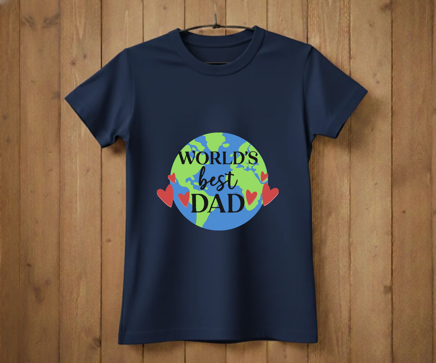 "World's Best Dad" Globe T-Shirt - Global Love Graphic Tee