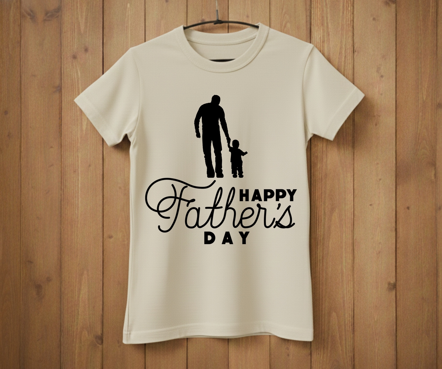 "Happy Father's Day" Silhouette T-Shirt - Graphic Tee