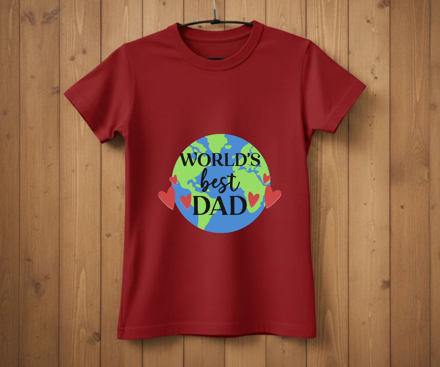 "World's Best Dad" Globe T-Shirt - Global Love Graphic Tee