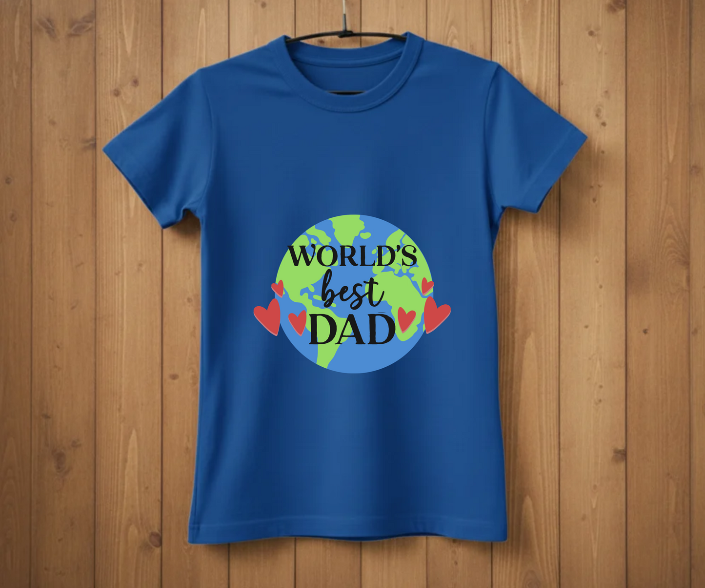 "World's Best Dad" Globe T-Shirt - Global Love Graphic Tee