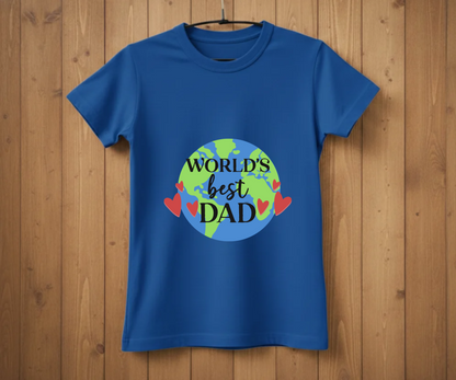 "World's Best Dad" Globe T-Shirt - Global Love Graphic Tee