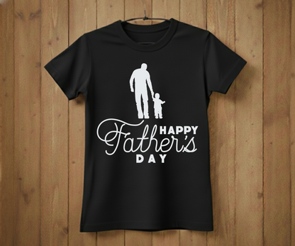"Happy Father's Day" Silhouette T-Shirt - Graphic Tee