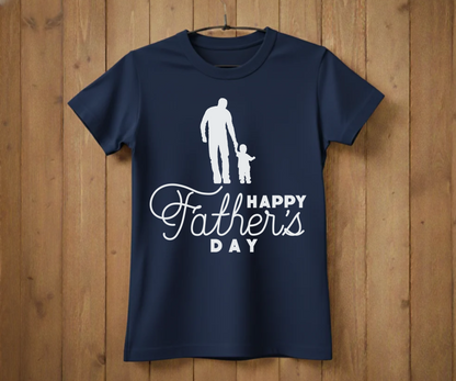 "Happy Father's Day" Silhouette T-Shirt - Graphic Tee