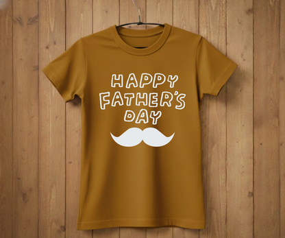"Happy Father's Day" Mustache T-Shirt - Graphic Tee