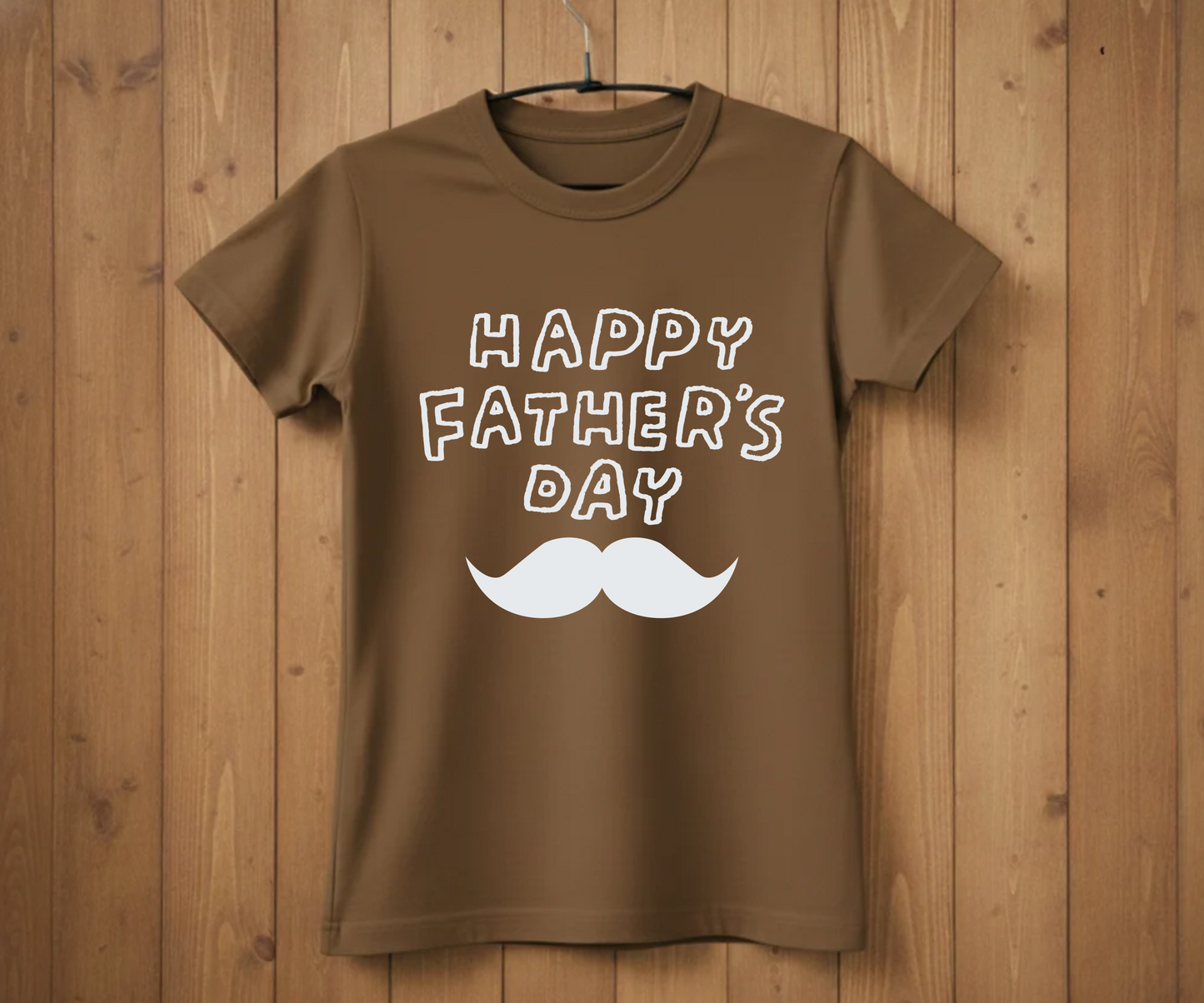 "Happy Father's Day" Mustache T-Shirt - Graphic Tee