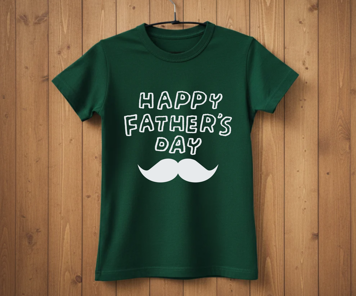 "Happy Father's Day" Mustache T-Shirt - Graphic Tee