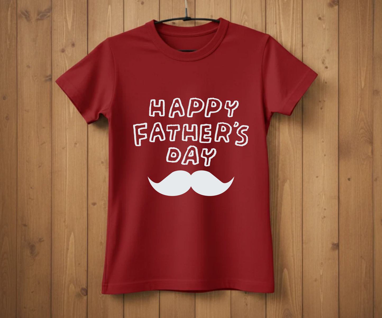 "Happy Father's Day" Mustache T-Shirt - Graphic Tee