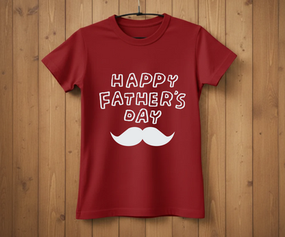 "Happy Father's Day" Mustache T-Shirt - Graphic Tee