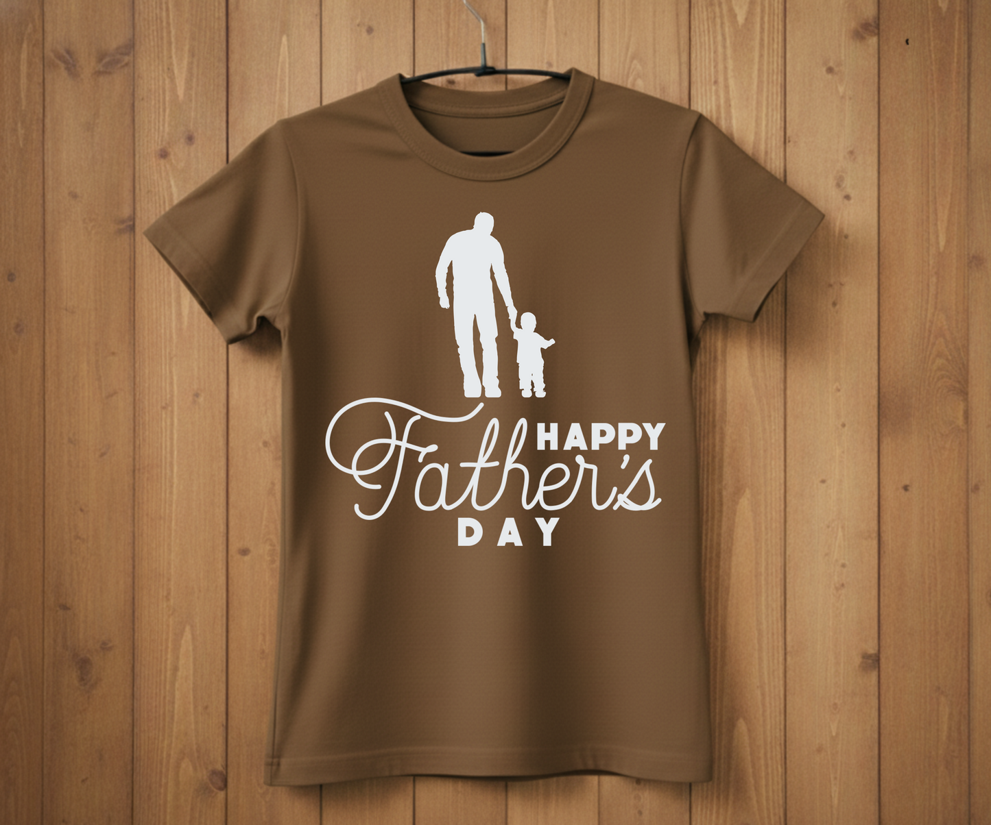 "Happy Father's Day" Silhouette T-Shirt - Graphic Tee