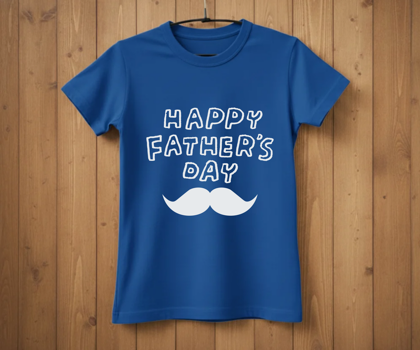 "Happy Father's Day" Mustache T-Shirt - Graphic Tee