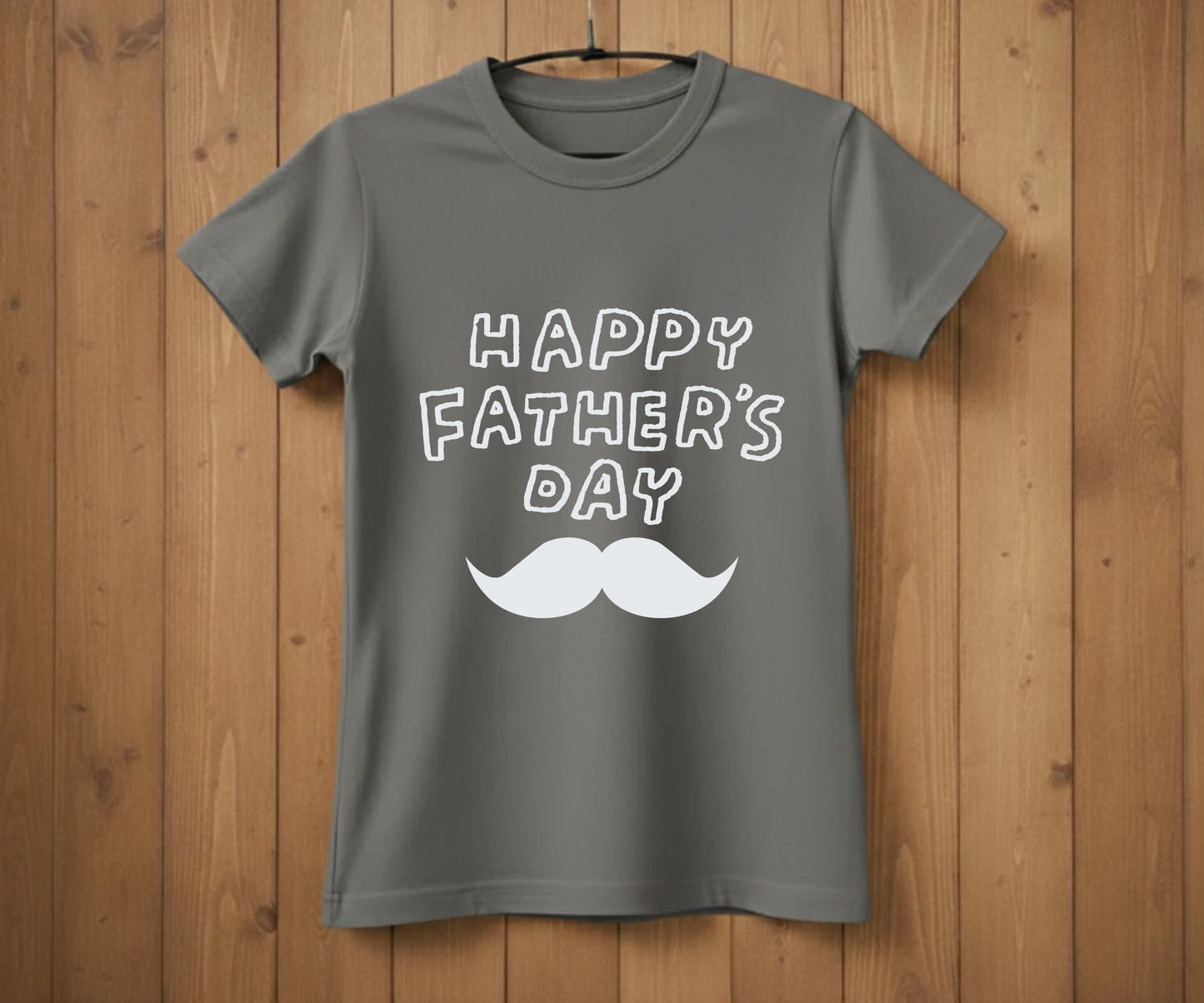 "Happy Father's Day" Mustache T-Shirt - Graphic Tee