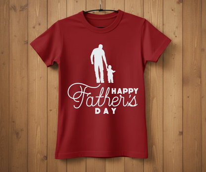 "Happy Father's Day" Silhouette T-Shirt - Graphic Tee