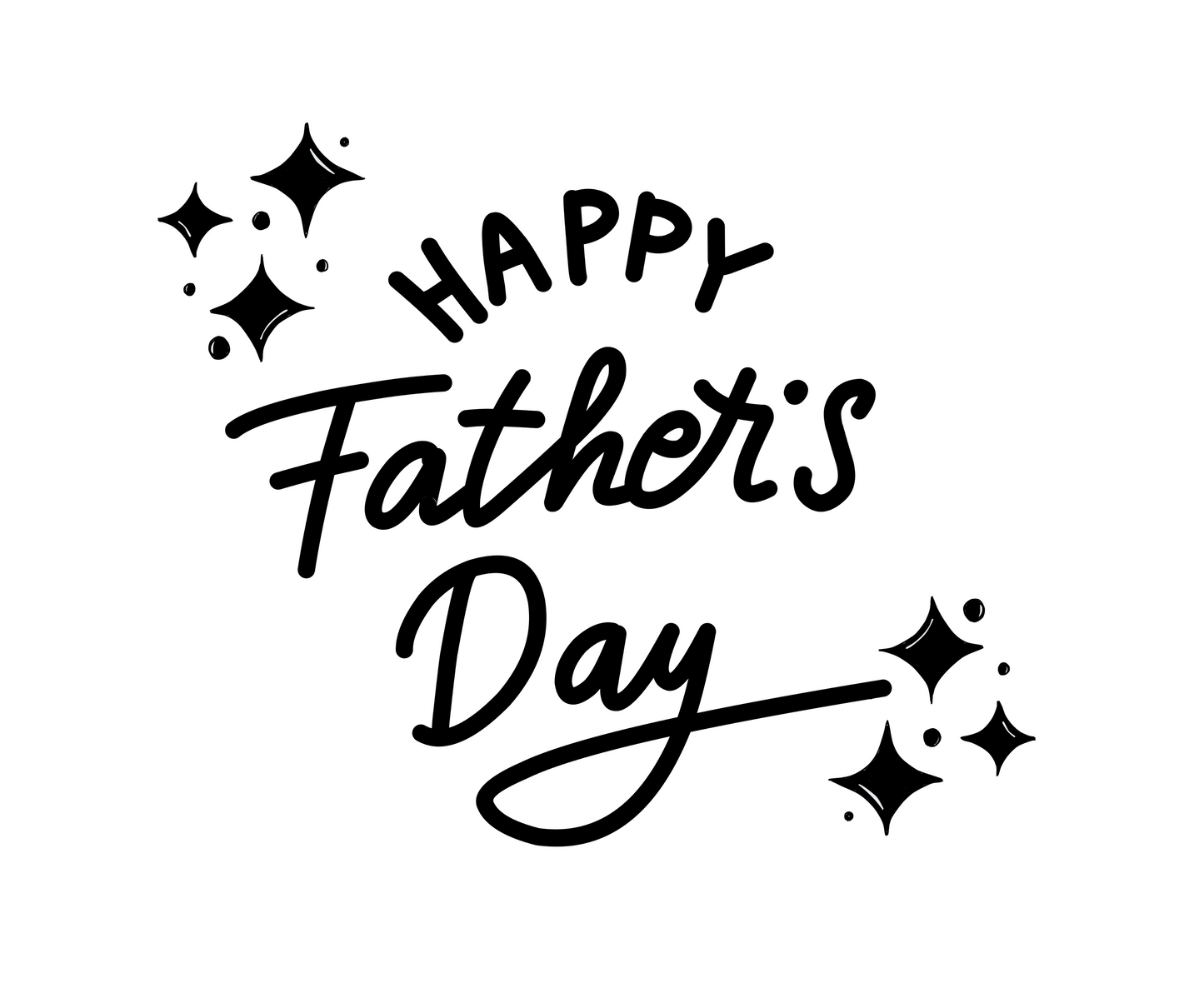 "Happy Father's Day" Sparkle Script T-Shirt - Minimalist Graphic Tee&nbsp;