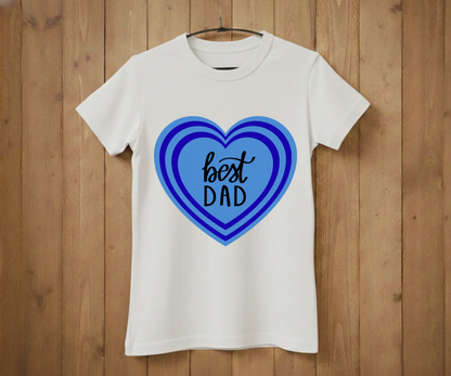 "Happy Father's Day" Blue Gift Tag T-Shirt - Cute Graphic Tee